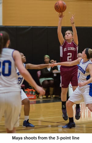 Maya Klein shoots from the 3 point line_wo